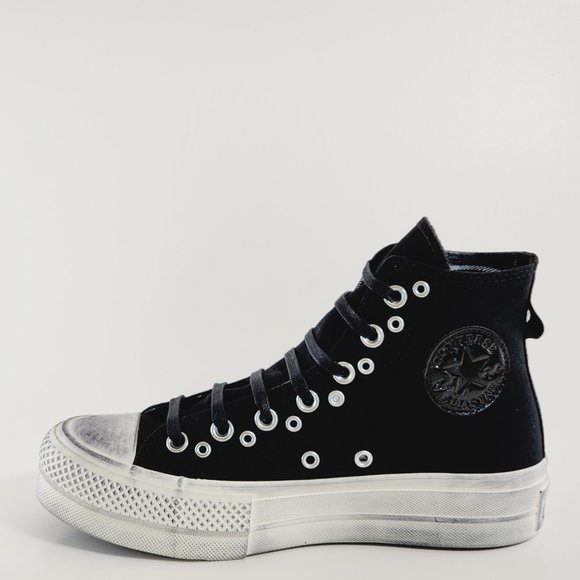 Converse CTAS Hi Lift Punk Black/Egret Women's Platform Sneakers A07679C NWT - Picture 3 of 6